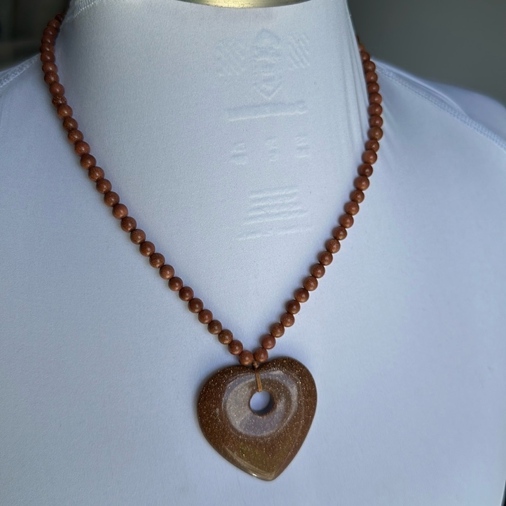 925 Silver Real Sunstone Necklace